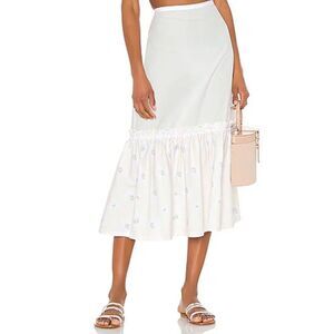 NWT Solid & Striped Flower Peasant Skirt Women’s Reg Size L